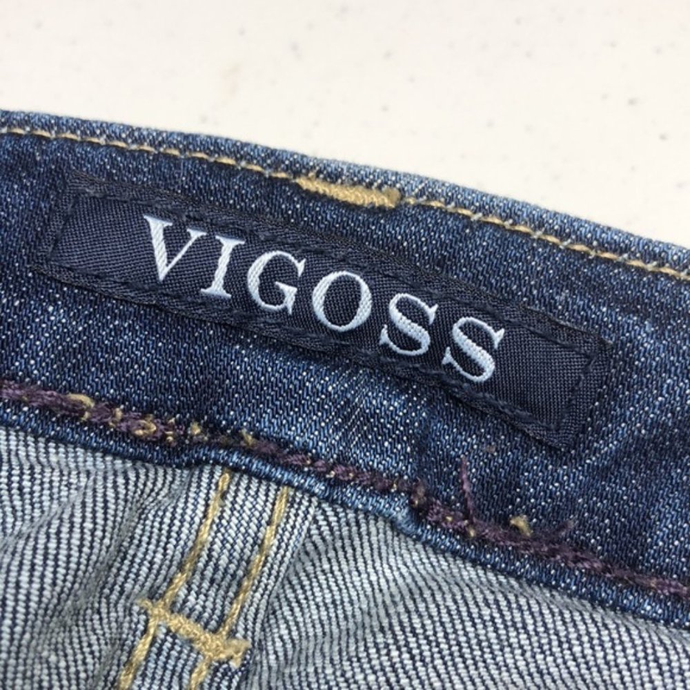 LIKE NEW VIGOSS CHELSEA SKINNY JEANS 27x29 RARE DISTRESS ED ๐ - Picture 2 of 12